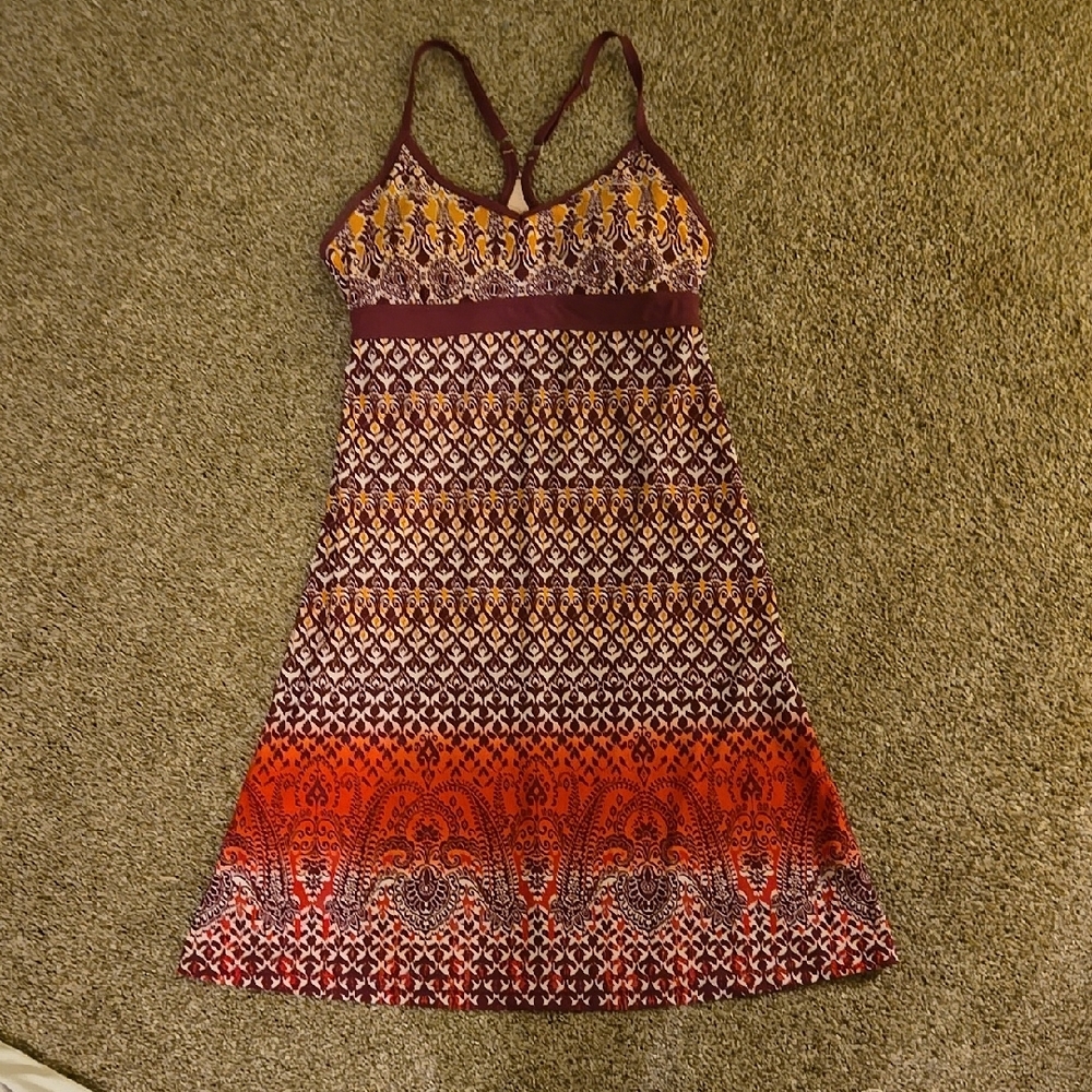 Athleta Red and White Sundress Sleeveless Spaghetti Strap Mini